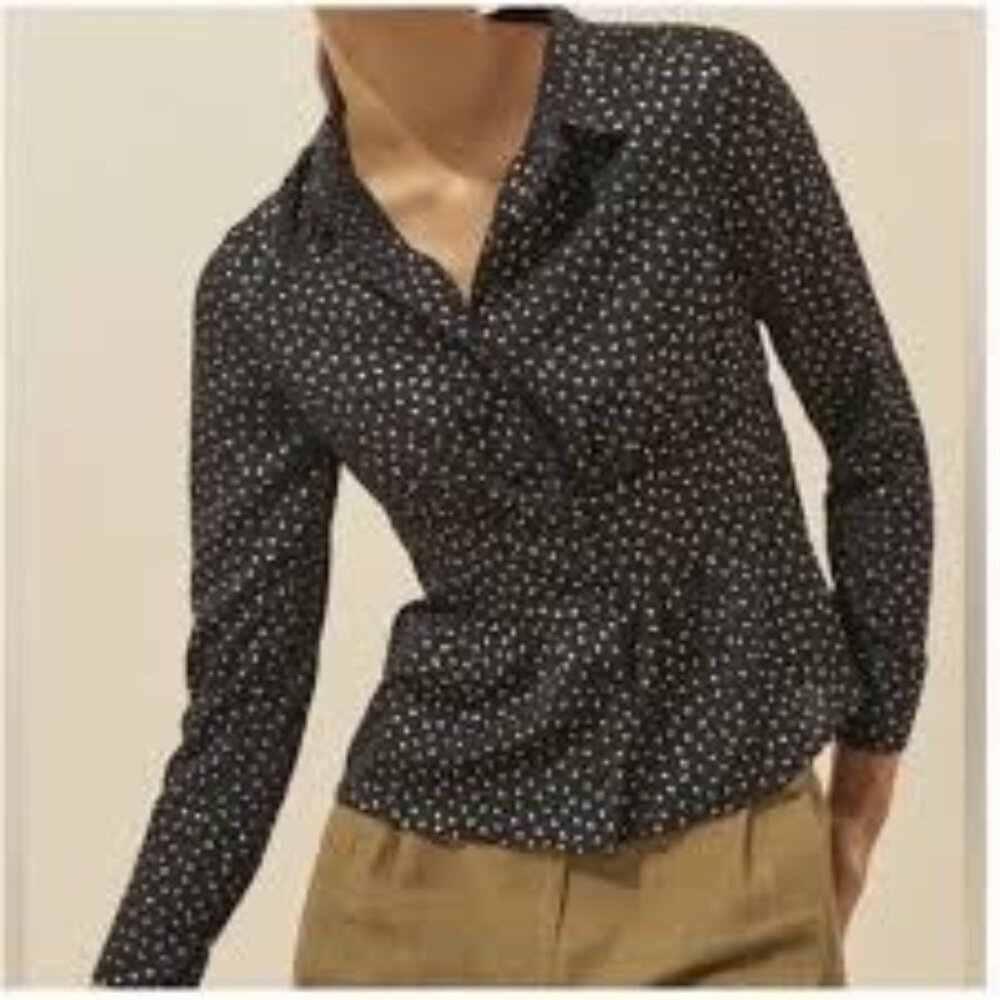 Ba&sh Women's Long Sleeve Button Up Top Black Size M